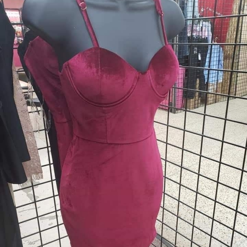 Suede Spaghetti Strap Dress